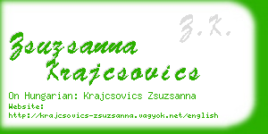 zsuzsanna krajcsovics business card